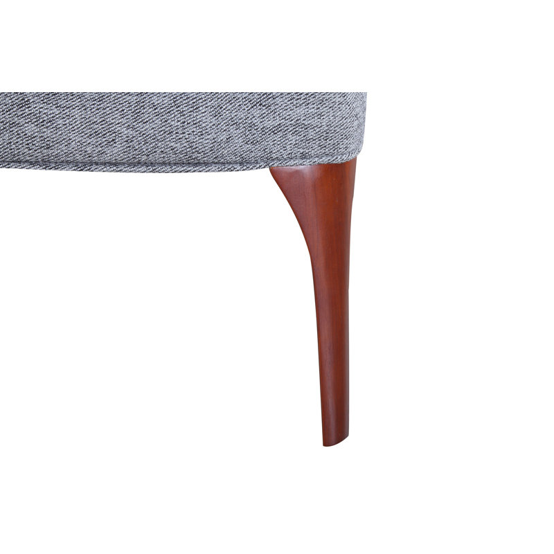 Fauteuil à oreilles en polyester de 34 po de largeur Bolin, Gris