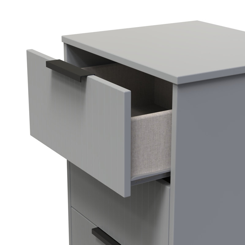 Atsumi 45cm W Manufactured Wood Bedside Table, Dusk Grey