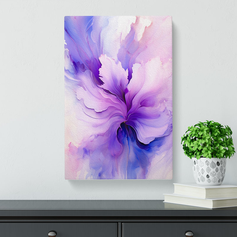 Lavender Flower Abstract No.2 - Wrapped Canvas