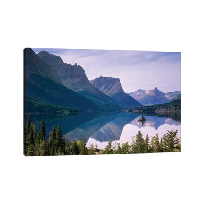 Wild Goose Island In St Mary's Lake, Glacier National Park, Montana by Tim Fitzharris - Wrapped Canvas Print