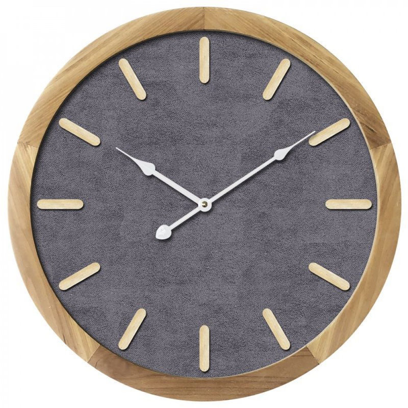 Cadre Liang Brown et chiffres sur horloge murale bleu marine