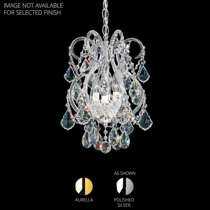 Olde World 4 Light 11in x 17in Pendant in Polished Gold with Clear Radiance Crystals, Chinese (K9), Polished Gold