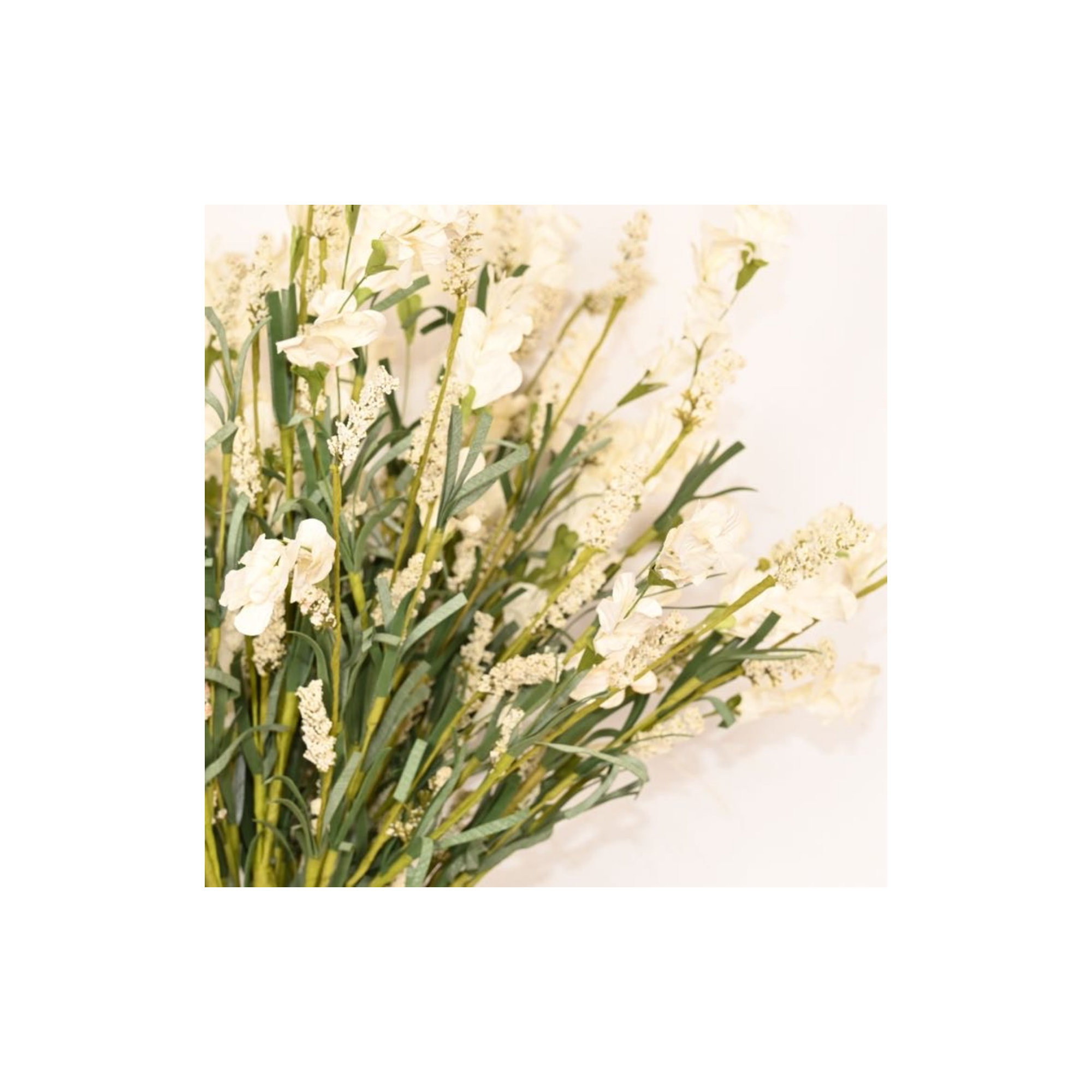 24" Artificial Wildflower Floral Arrangement, Farmhouse Blossom Cluster Berry Greenery Grass Faux Flower For Dining Table Centerpieces Wedding Party Bouquet Home Decor Indoor