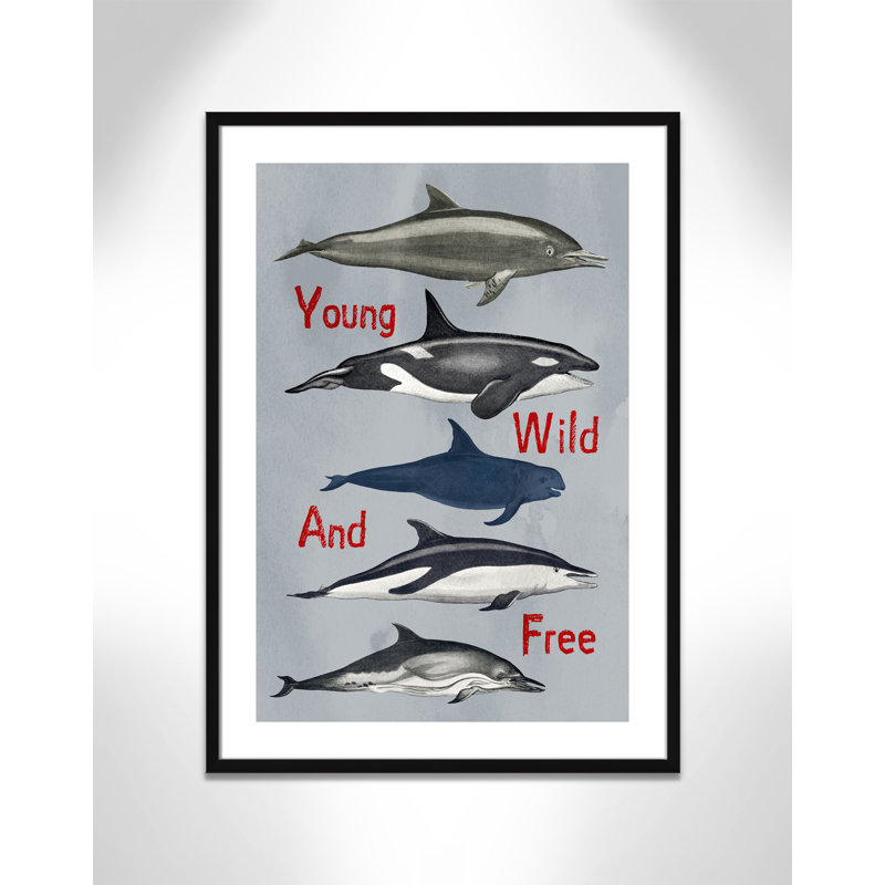 «Young and Wild», impression sur papier, H 34,5 po x l 24,5 po x P 1,18 po, Encadré de boîte noir