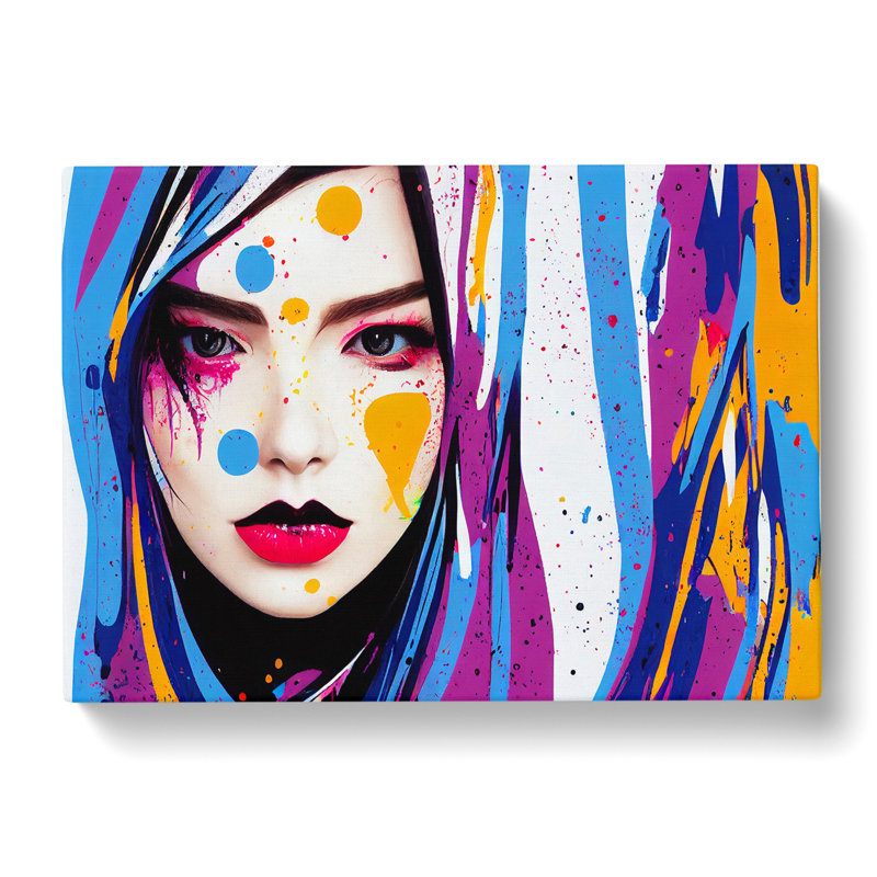 XXX-H1022-WF-10295X Woman Painted Vol.1 Abstract - Wrapped Canvas Print, 40cm H x 60cm W x 3cm D