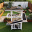 Maison pour chat à quatre niveaux et tour pour arbre à chat avec portes-541506305