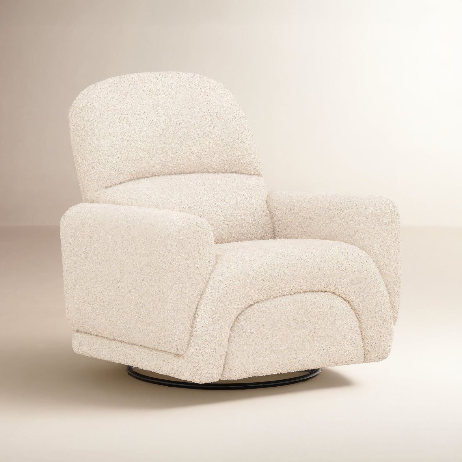 Rainbow Swivel Glider, Teddy Loop Almond Sherpa