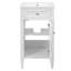 Meuble-lavabo de salle de bain avec lavabo en céramique, ensemble de meuble-lavabo simple autoportant avec porte à fermeture douce, tablette réglable, style français, pieds pleins-130545050-130545051