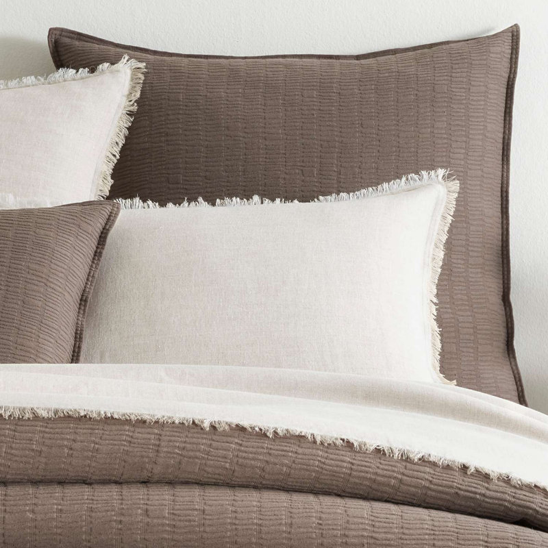 Roark Matelasse Sham, Euro, Mushroom