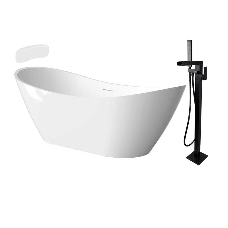 Baignoire autoportante blanche L 66,875 x l 30,75 x H 26,75 Transolide