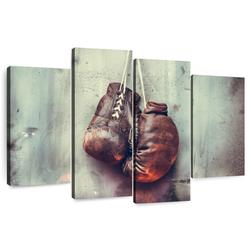 Sireci Retro Brown Boxing Gloves, 42" H x 68" W