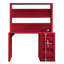 Bureau d'écriture Cargo avec finition rouge avec construction en métal, panneaux encastrés similaires à Cargo, 1 compartiment ouvert, base de rangement de porte, 47 po de largeur avec tiroir en bois, verrou de contenant pleine longueur, 100 lb