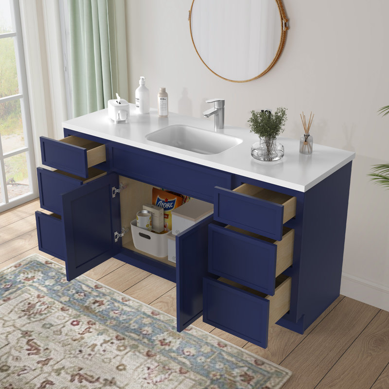 69'' Single Bathroom Vanity Base Only, Blue