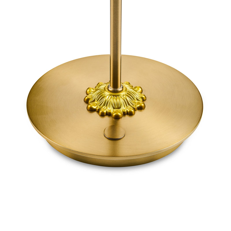 Emerald Check LED Rechargeable Dome Table Lamp