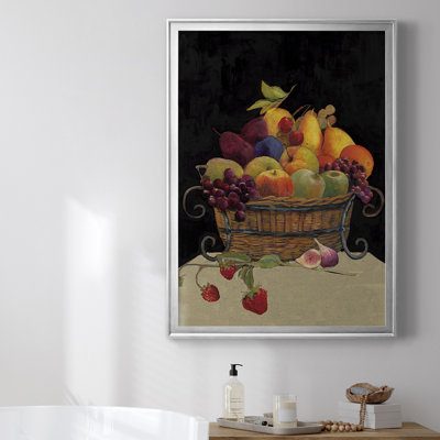 Panier à fruits I Revisit, toile encadrée de qualité supérieure - prête à être accrochée
