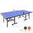 8Ft Mid-Size Table Tennis Table Foldable & Portable Ping Pong Table Set For Indoor Games With Net