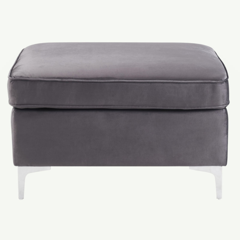 Repose-pieds Velvet, Velours gris velours
