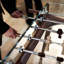 Table de soccer haut de gamme en bois de noyer massif minimaliste-134038231