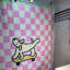 Rideau de douche en polyester avec crochets