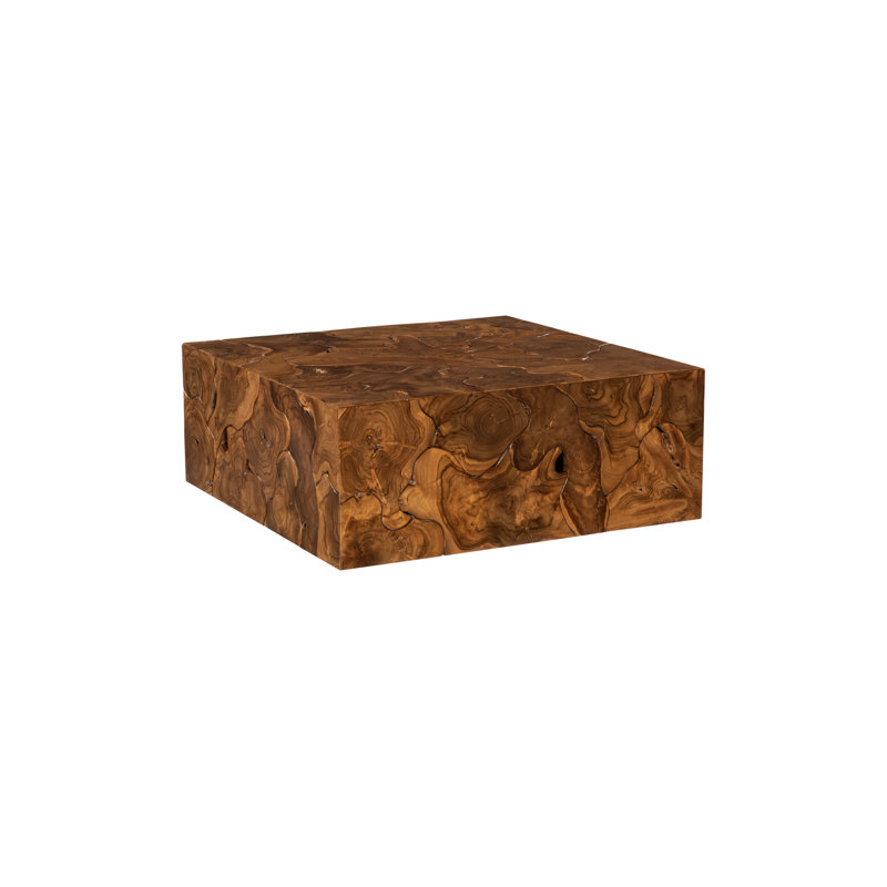 Teak Chunk Solid Wood Block Coffee Table