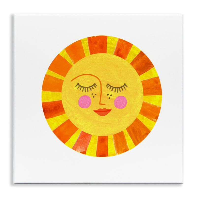 Plaque murale simple, soleil chaud, design par Katherine Herrell Studio