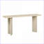 Table basse moderne en placage de pin minimaliste avec pieds géométriques, facile à assembler pour le salon et amp; Couloir