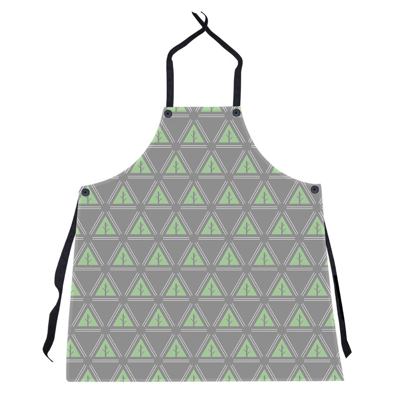 Barbra Bib Apron, Green/Gray