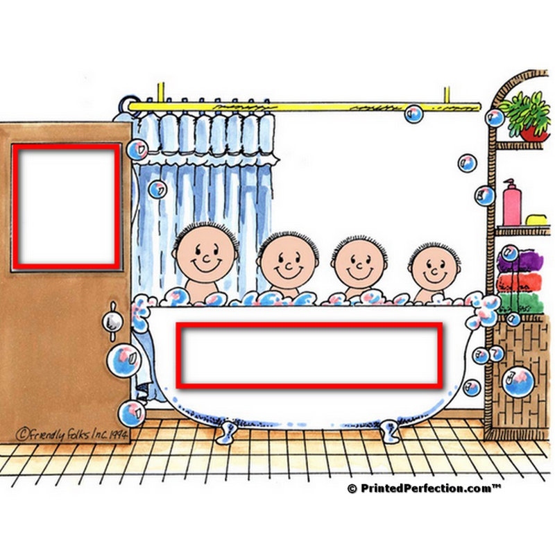 L'heure de la baignoire personnalisée - trois enfants, avec l'aimant en acrylique de papa - un excellent cadeau!, Oui