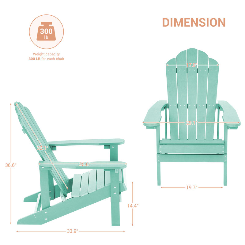 Chaise Adirondack Bergenfield, Vert clair