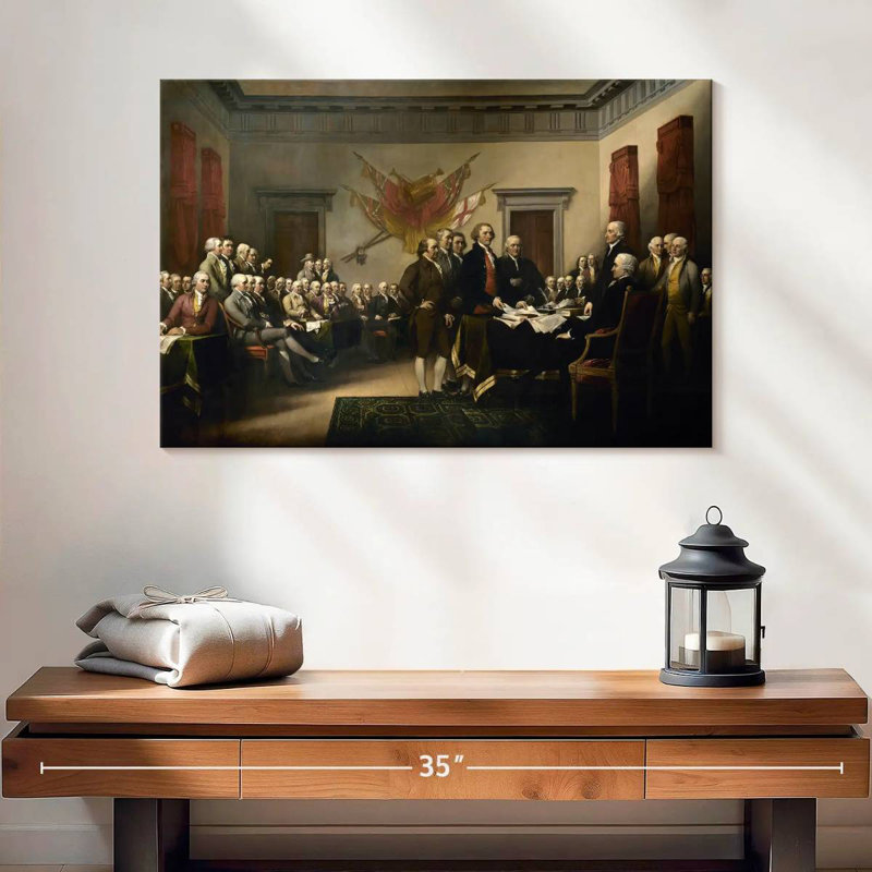Lelar Declaration Of Independence, 16" H x 24" W