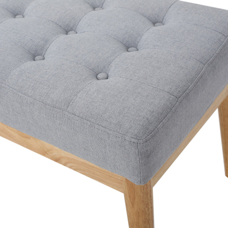 Banc avec repose-pieds Mid-Century Christopher Knight Home Saxon, Gris clair