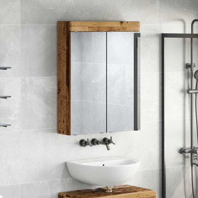 W H Wall Mounted Required Medicine Cabinet Mirror