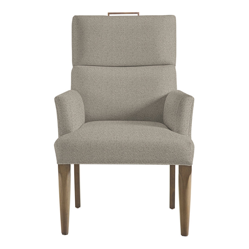 Thom Filicia Home Fabric Tight Back Arm Chair, Hampton, Nomad Slate Crypton® Chenille