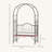 45.25'' W x 23.25'' D Metal Arbor with Bench in Black
