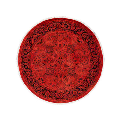 Tapis noué à la main Mazarine, unique en son genre - rouge