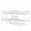 Lit simple en L avec lit gigogne