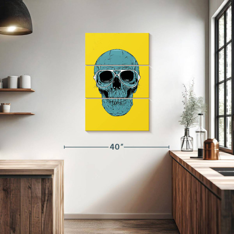 Crâne bleu Kerner II, H 38 po x l 24 po