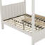 Lit plateforme à baldaquin avec gigogne et trois tiroirs de rangement, beige-2005490138-2003105564