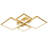 Gold Multi Square LED Flush Mount