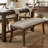Linen Blend Upholstered Bench