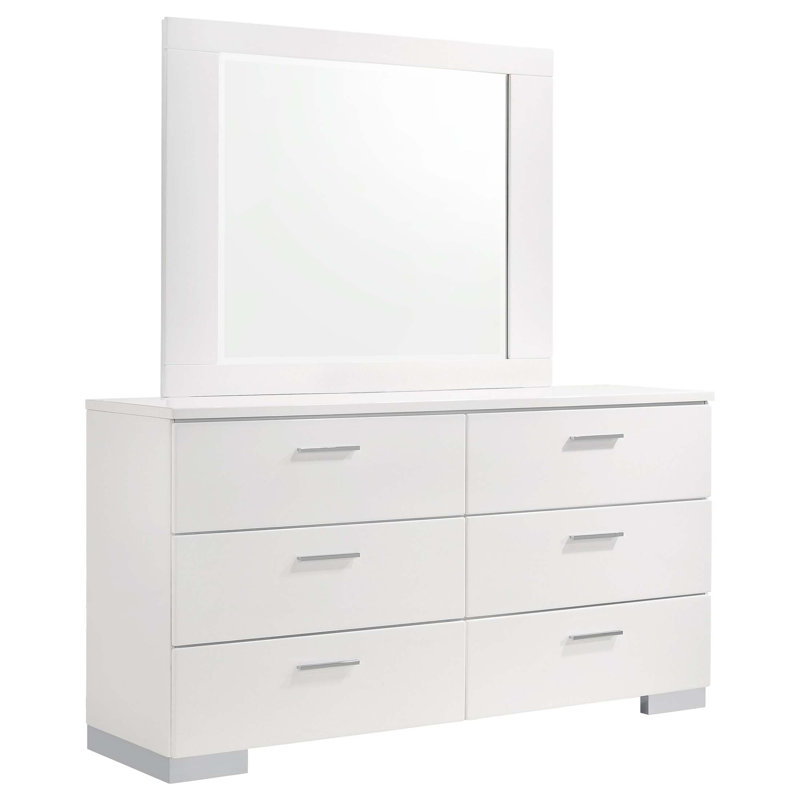 Commode à 6 tiroirs avec miroir Dulcey
