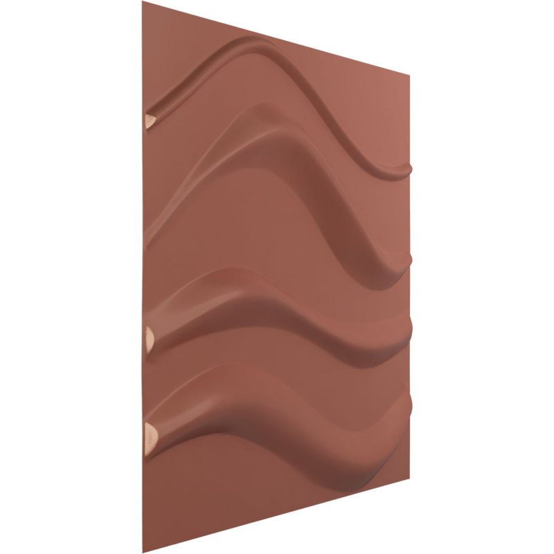 Panneau mural décoratif Wave EnduraWall 3D, Rose champagne métallique nacré universel