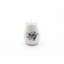 Ensemble de salière et poivrière en porcelaine blanche Ramacha, détails en relief et garniture or 24 carats