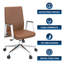 Fauteuil de bureau rembourré en cuir Waide-1404872404