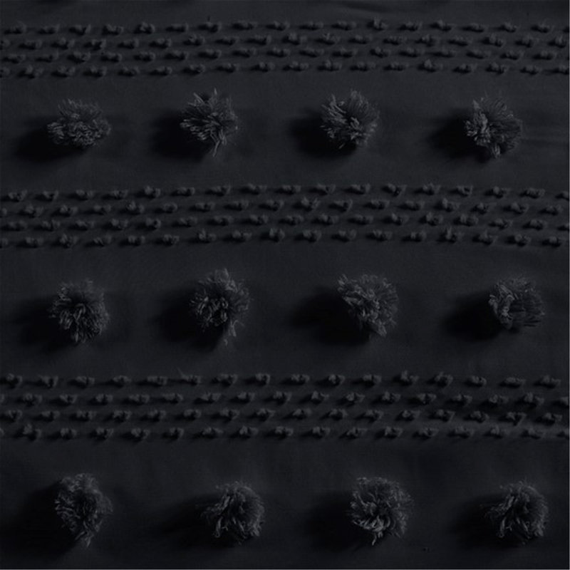 Twin/Twin XL Clip Jacquard Comforter Set, Twin/Twin XL Comforter + 2 Shams, Black
