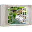 «Glimpse Into Beuatiful Clear Spring And Flowers Open Window» sur toile-98449114