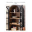 French Vintage Arched Solid Fir Wood Display Cabinet with Drawers