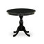 L'ensemble de 3 tables de salle à manger modernes comprend une table de cuisine ronde avec piédestal et 2 chaises rembourrées en tissu de couleur noire, noir brossé-1946634655-1946543510