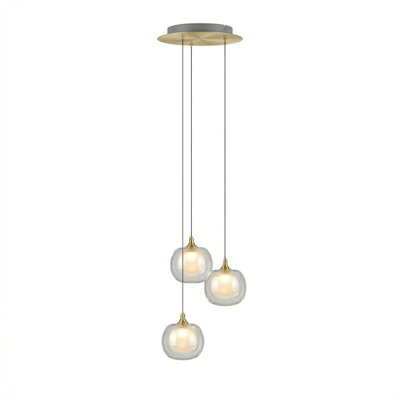 Luminaire suspendu sphère 3 lumières Mission