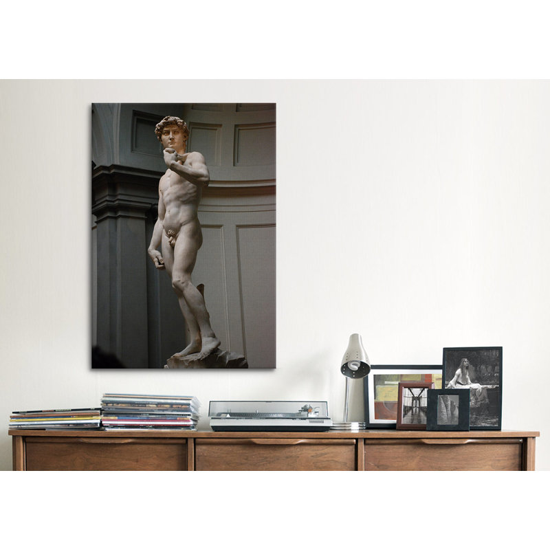 «David» par Michelangelo - Estampe numérique sur toile tendue avec châssis, H 60 po x l 40po x P 1,5 po, Toile tendue